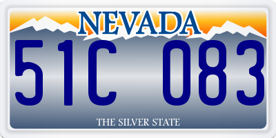 NV license plate 51C083