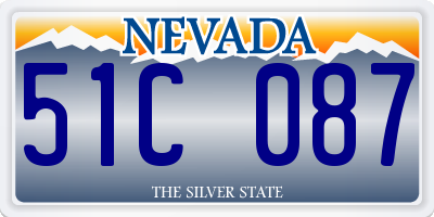 NV license plate 51C087