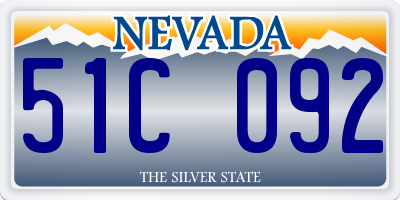 NV license plate 51C092