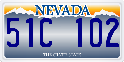 NV license plate 51C102