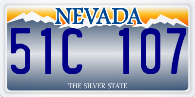 NV license plate 51C107