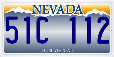 NV license plate 51C112