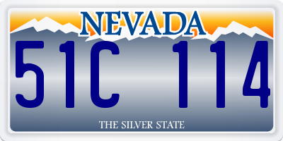 NV license plate 51C114