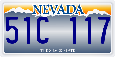 NV license plate 51C117