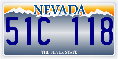 NV license plate 51C118