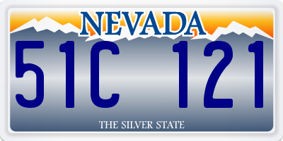 NV license plate 51C121