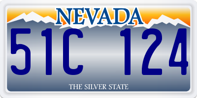 NV license plate 51C124
