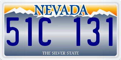NV license plate 51C131