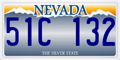 NV license plate 51C132