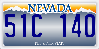 NV license plate 51C140