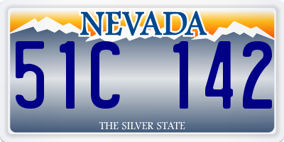 NV license plate 51C142