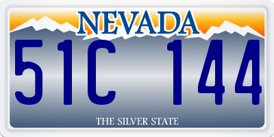 NV license plate 51C144