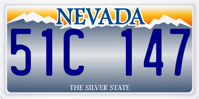 NV license plate 51C147