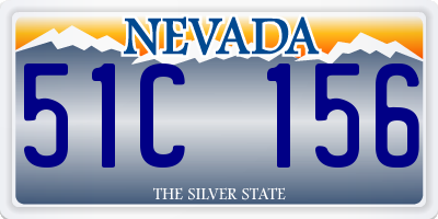 NV license plate 51C156