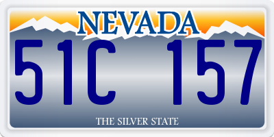 NV license plate 51C157