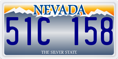 NV license plate 51C158