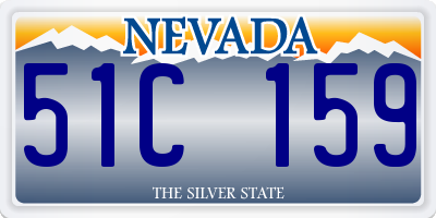 NV license plate 51C159