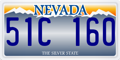 NV license plate 51C160