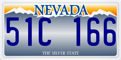 NV license plate 51C166
