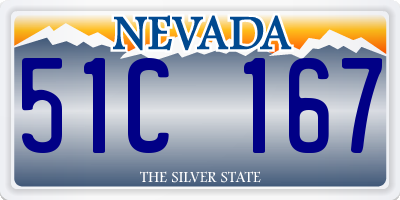 NV license plate 51C167