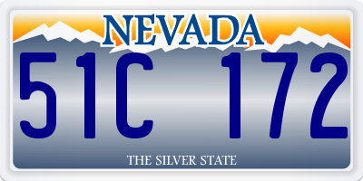 NV license plate 51C172