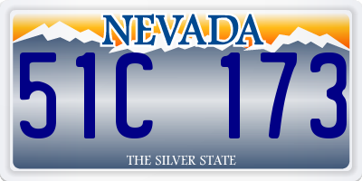 NV license plate 51C173