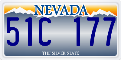 NV license plate 51C177