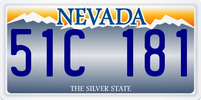 NV license plate 51C181