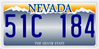 NV license plate 51C184