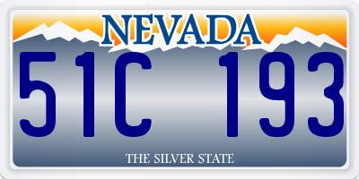 NV license plate 51C193