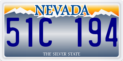 NV license plate 51C194