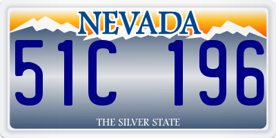 NV license plate 51C196