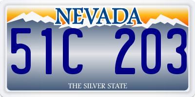 NV license plate 51C203