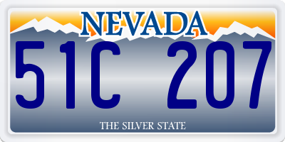 NV license plate 51C207