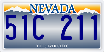 NV license plate 51C211