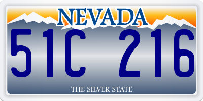 NV license plate 51C216