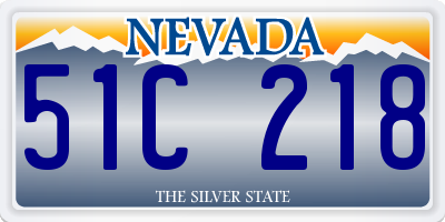 NV license plate 51C218