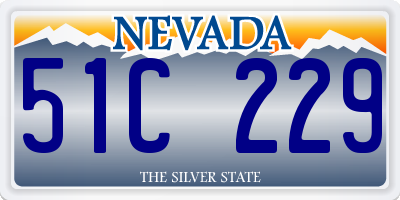 NV license plate 51C229