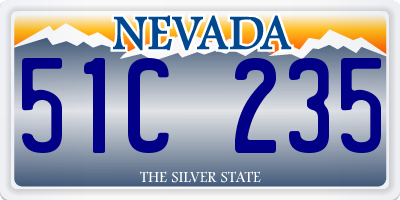 NV license plate 51C235