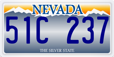 NV license plate 51C237