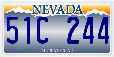 NV license plate 51C244