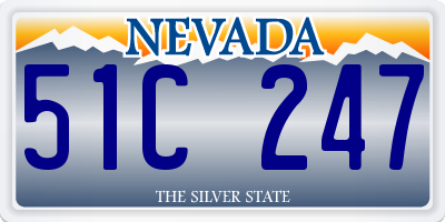 NV license plate 51C247