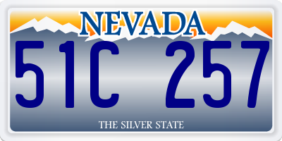 NV license plate 51C257