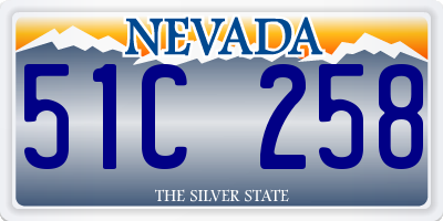 NV license plate 51C258
