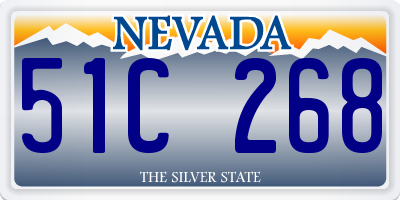 NV license plate 51C268