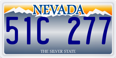 NV license plate 51C277