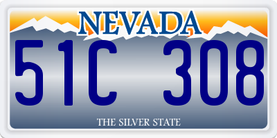 NV license plate 51C308