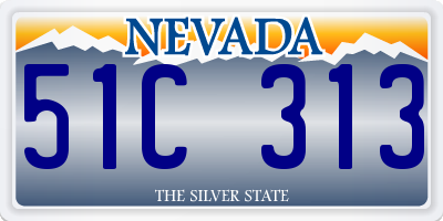 NV license plate 51C313