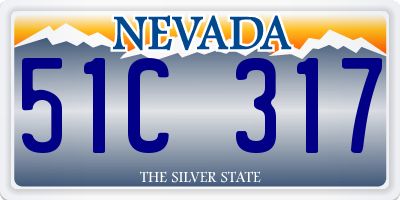 NV license plate 51C317