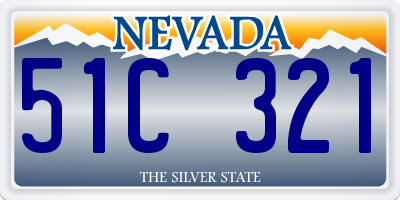 NV license plate 51C321